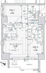 日神パレステージ小田急相模原フロントの間取り画像