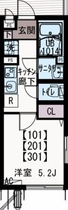 IXO国分北の間取り画像