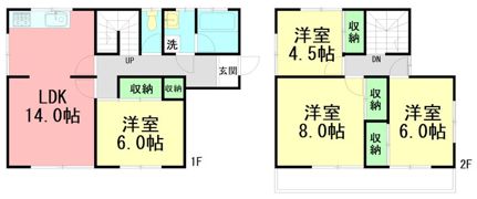 片岡貸戸建の間取り画像