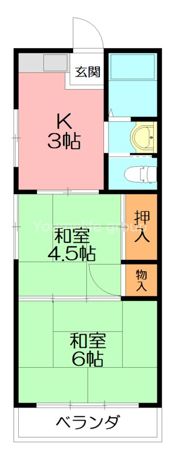 橘川コーポの間取り画像