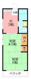 橘川コーポの間取り画像