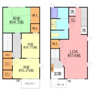 柳小路テラスハウスの間取り画像