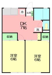 シティハイム 山川ハイツBの間取り画像