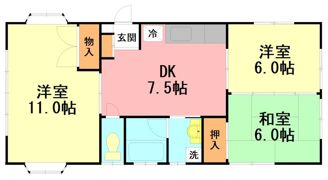ハイツ草山Iの間取り画像