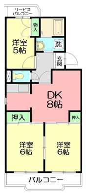 スカイコート前田の間取り画像