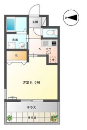 セレーヌ泉Bの間取り画像