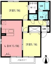 アンソレイユの間取り画像