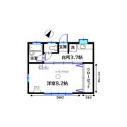 秦野アパートの間取り画像
