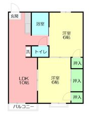 芦添ハイツ1号の間取り画像