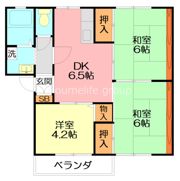 サンハイツ栢山Aの間取り画像