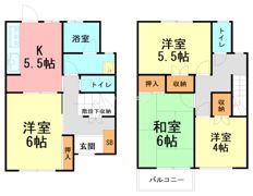 万田テラスハウスの間取り画像