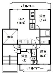 厚木国際飯山レジデンスCの間取り画像