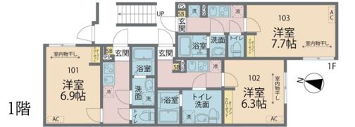 カインドネス海老名の間取り画像