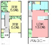 Kitten Blueの間取り画像