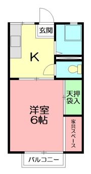 山王ハイツAの間取り画像
