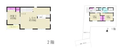 関口戸建て Bの間取り画像