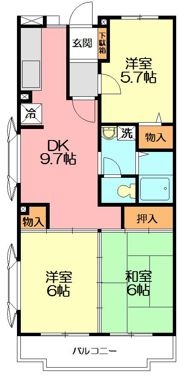 シャトー雪ノ下の間取り画像