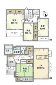 鶴巻南戸建の間取り画像
