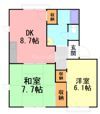 カーサユキの間取り画像