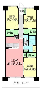 オーシャンステイツ湘南平塚オリビアシティの間取り画像