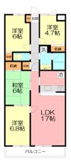 ダイアパレス湘南ヒルズ二宮の間取り画像