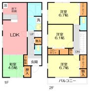 上荻野貸戸建ての間取り画像