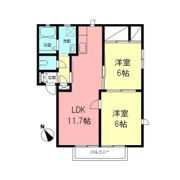 ルミエール蛍田Bの間取り画像