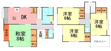 撫子原戸建の間取り画像