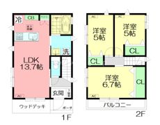 栢山貸家（LILIUM）の間取り画像