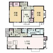 鵠沼海岸6丁目貸家の間取り画像