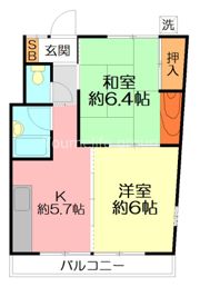 サンハイツ厚木の間取り画像