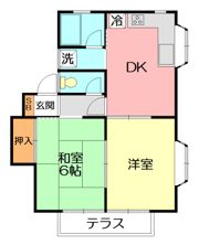 安西ハイツAの間取り画像