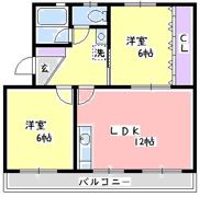 桃山コーポ2号棟の間取り画像