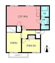 ドミールエビナ壱番館の間取り画像