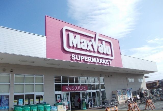 近くのマックスバリュ開成駅前店まで800m（徒歩10分）