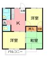 葉月ハイツAの間取り画像