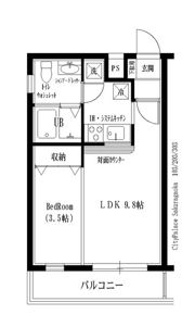シティパレス桜ヶ丘の間取り画像