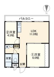 秋葉コーポの間取り画像