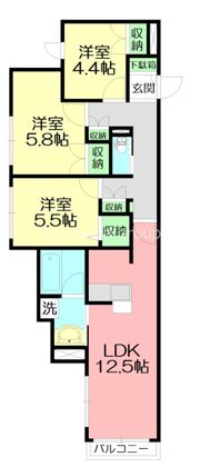 ブラッサム東海岸の間取り画像