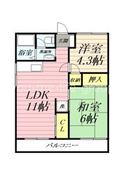 辻下ハイツの間取り画像