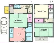 栢沼貸家の間取り画像