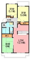 ヒルズ南戸塚4号棟の間取り画像