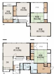 十二所貸戸建の間取り画像
