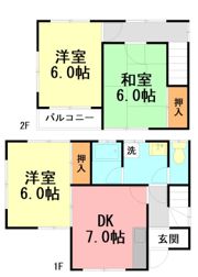 遠藤貸家 B号棟の間取り画像