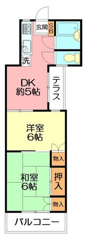 桜ヶ丘古田マンションの間取り画像