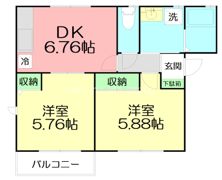 ランドコート B棟の間取り画像