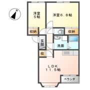 リバティふじAの間取り画像