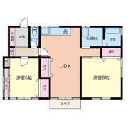西鎌倉K貸家の間取り画像