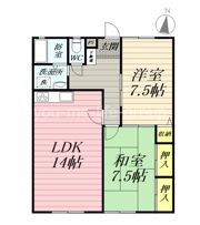シャトーアルブル Aの間取り画像