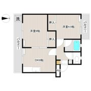海老名三紫コーポの間取り画像
